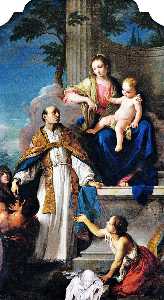 Мадонна с младенцем с  святой  Томасами  самого  вилланова
