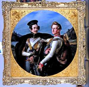 doble retrato de los príncipes friedrich wilhelm de prusia asícomo wilhelm zu solms braunfels