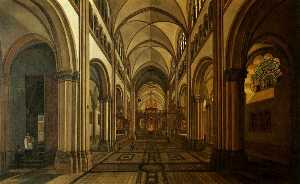 Interno del Münsterbasilika Cattedrale di st . Balestruccio , Bonn