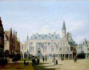 der marktplatz und stadt Halle , Haarlem