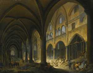 Demolition of l'Eglise des Saints Innocents, Paris