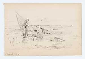 Untitled (Two Figures near a Boat)