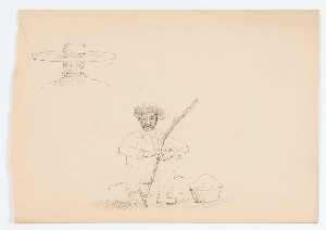 Untitled (Seated Man with Stick)