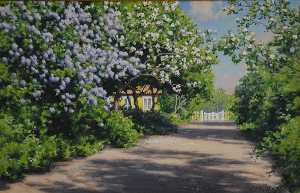 Garden with Lilacs