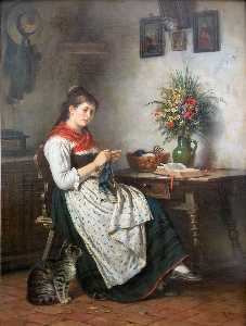 Knitting Girl