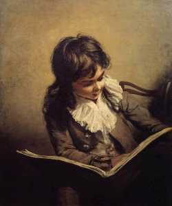 un garçon lisant