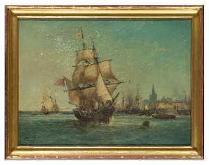 Ships in the Port of Calais