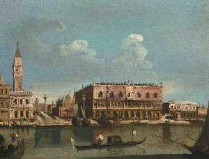 Venice, a view of the Piazzetta from the Bacino di San Marco Venice, a view of Saint Mark's Square