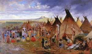 Raccolta di i clan ( conosciuto anche come Sioux Accampamento ( Rosso Cloud's Campo , Wyoming ) )