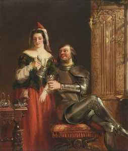 Der Ritter und  der  Dienstmädchen