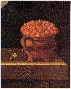 English Strawberries in a Stone Jar