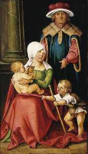 English Mary Salome and Zebedee with their Sons James the Greater and John the Evangelist