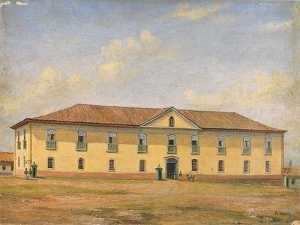 Português Paço Municipal, Fórum e Cadeia de São Paulo, em 1862