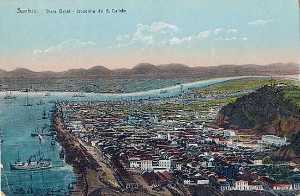 português porto de santos n / a primeira guerra mundial ( cartão cap ) Inglese Porto di Santos al momento del mondo guerra ( cap cartone )