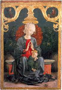 English Madonna and Child in the Garden