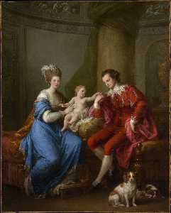 Eduardo Herrero Stanley ( 1752 1834 ) , duodécimo conde del derby , con su la primera esposa ( lady elizabeth hamilton , 1753 1797 ) y ellos Yerno ( Eduardo Herrero Stanley , 1775 1851 )