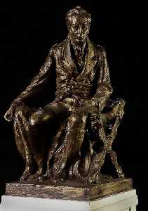 Модель Сидящая  статуя  самого  Джеймс  Смитсон