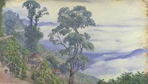 'Clouds から ダージリン . セプタム . 1878 . India'