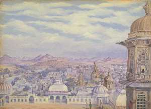 'From el palacio , Oodipore . Janr . 1879'