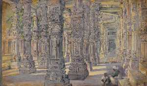 'The Temple . Kutub . À delhi . Inde . Novr . 1878'