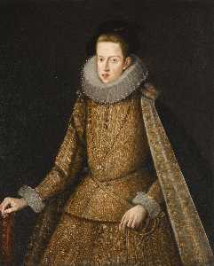 Portrait of the young Philip IV, three quarter length, wearing a feathered cap and the Order of the Golden Fleece