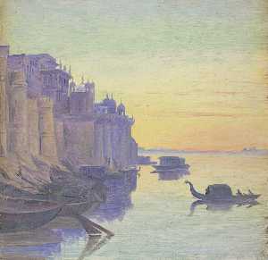 'Ramnuggar . Schloss der maharajah von benares . Indien . Oktober 1878'