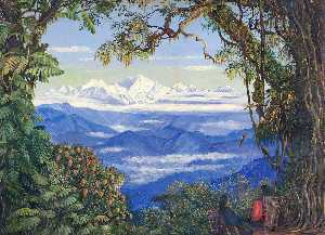 mount kanchenjunga desde darjeeling Oeste  Bengala  la india