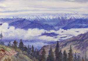 Mountains from Narkanda near Simla (Shimla), Himachal Pradesh, India