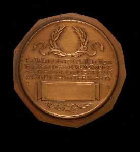 Charles Lang Freer Medal (reverse)