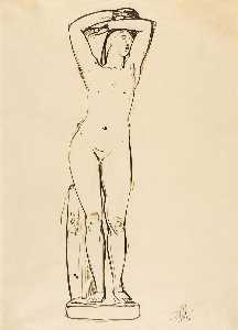 (Standing Nude Statue) (Caryatid)
