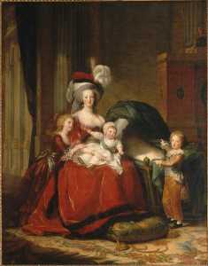 Marie Antoinette de Lorraine Habsbourg, reine de France et ses enfants