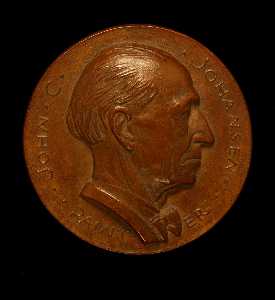 john johansen Botas retrato Medalla ( anverso )