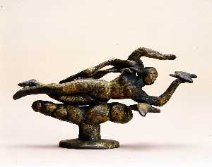 Flying Figure with Birds