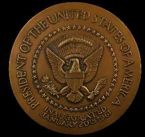john f . kennedy inaugural Medalla ( Galvano del reverso )