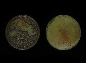Ирландский свободная государственная монета Разработки 1 2 линт фисинн