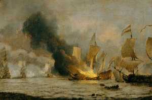 The Burning of the 'Royal James'