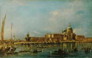 Venecia el dogana con santa maría de la salud