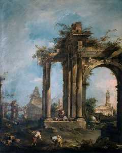 Capriccio avec ruines et chiffres