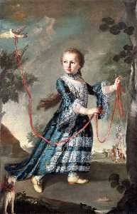 una chica joven de la familia gradenigo con una paloma