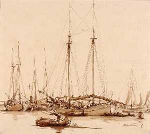 griego buques  en  el  canal de la giudecca  venecia