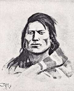 Plains Indian Brave (Cree ), (painting)