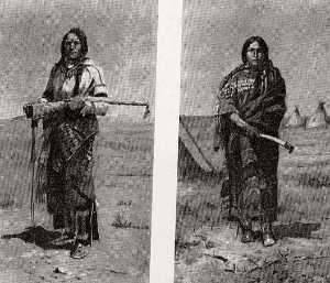 pair indian Mâle Squaw , ( peinture )