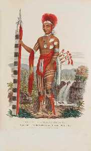 KEE O KUCK or The Watching Fox The present Chief of the Sauli Tribe and the Successor to Black Hawk, from The Aboriginal Portfolio