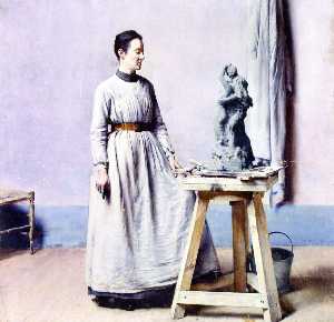Femme sculpteur