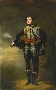 le lieutenant john james douglas ( plus tard Capitaine Monsieur john james scott douglas , Bt ) ( 1792–1836 ) , 15th ( ou le King’s ) Régiment de ( Lumière ) Dragons ( Hussards ) , c . 1819