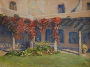 Courtyard of the Fine Arts Museum, (painting)
