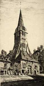  圣人 Catherine's 钟楼 , 翁弗勒尔 ,  从 系列 , 法国 教会