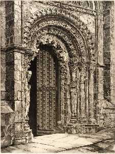 Studieren in Stein , Kathedrale von Orense