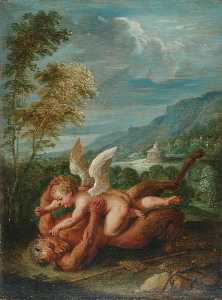 Cupid Overcoming Pan (after Annibale Carracci)