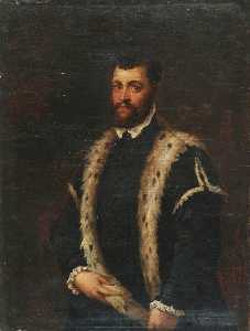 porträt von einem mann sich sehnen  Tizian